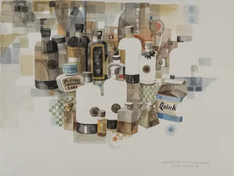 Encres. Vernis et gomme arabique, 2009 (aquarelle sur papier)