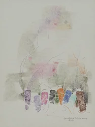 Threads, 2000 (crayons de couleur sur papier)