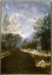 Observation astronomique. 1711. (huile sur toile)