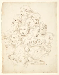 Fantaisie composée de têtes et d