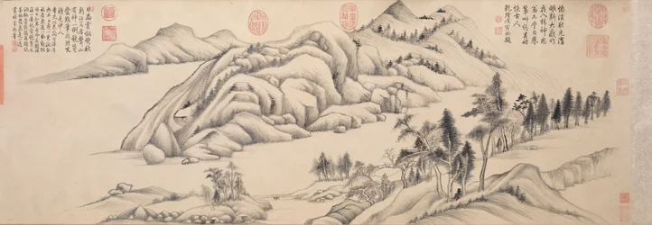 Rivière et montagnes par une claire journée d
