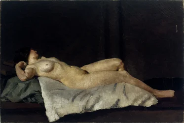 Figure féminine allongée sur le dos, 1912