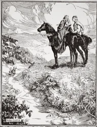 Comme ils attendaient sur la petite colline boisée, 1905