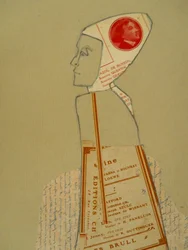 Collage de profils abstraits