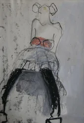 Danseuse assise (abstraite)