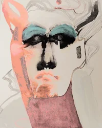 Portrait abstrait audacieux