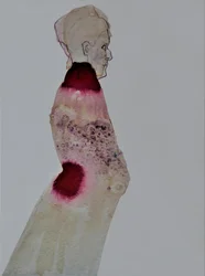 Élégant profil en figures rouges