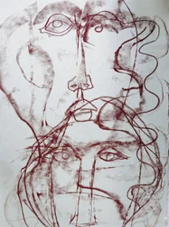 Visages cubistes expressifs