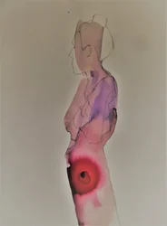 Forme féminine rouge