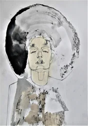 Portrait abstrait et méditatif