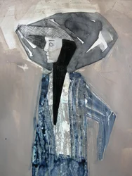 Une femme mystérieuse au chapeau