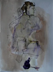 Figure nue pensive