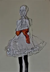 Croquis de mode « Red Bow »