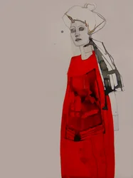 La femme à la robe rouge