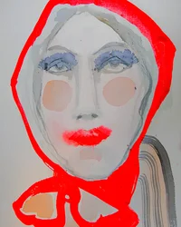 Écharpe rouge élégante