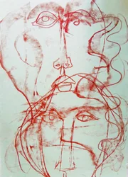 Deux visages abstraits