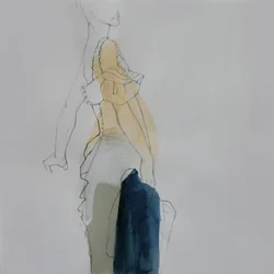 Croquis de mode : robe jaune