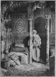 Pierre Loti chez lui à Rochefort en 1892. D