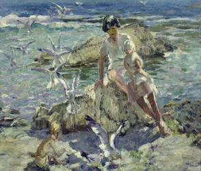 Les mouettes (huile sur toile)