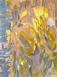 Paysage abstrait doré