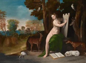 Circé et ses amants dans un paysage, vers 1525 (huile sur toile)