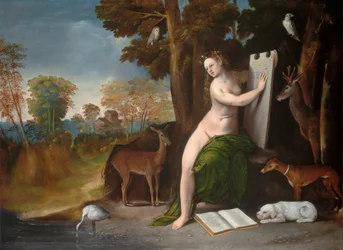 Circé et ses amants dans un paysage, vers 1525