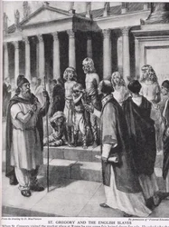 Saint Grégoire et les esclaves anglais, illustration de 