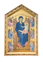 Madone et Enfant en majesté avec des anges