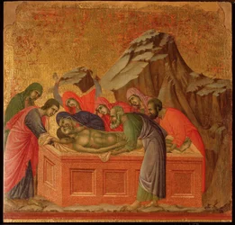 Passion : la mise au tombeau. Retable de la Maestà