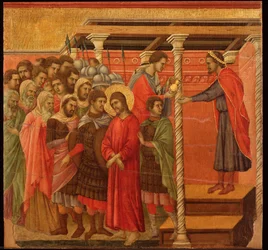 Ponce Pilate se lave les mains. Retable de La Maestà