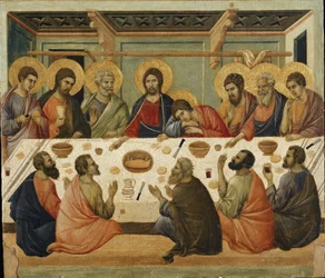 La Cène. Dos du retable de la Maestà