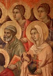 Vierge et enfant sur le trône (détail)