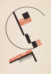 Exposition Bauhaus Weimar. Carte postale, 1923
