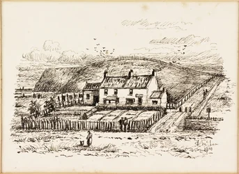 La colline de la maison de lavage et le cottage de Betty Heron