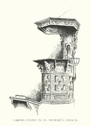 Chaire sculptée dans l
