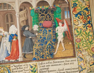 Page de "La Belle Dame Sans Merci" par Alain Chartier, Paris, début du XVe siècle