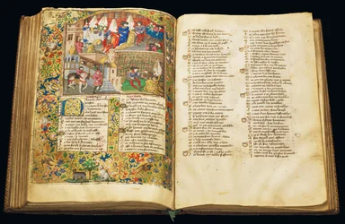 Page de "La Belle Dame Sans Merci" par Alain Chartier, Paris, début du 15e siècle