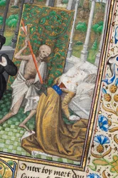 Page de "La Belle Dame Sans Merci" par Alain Chartier, Paris, début du 15ème siècle
