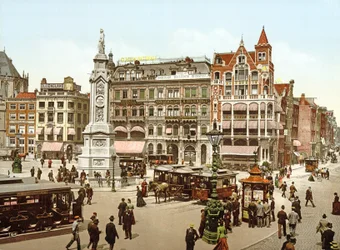 Vue de la Place du Dam à Amsterdam