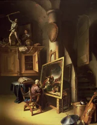 Un artiste dans son atelier, 1635