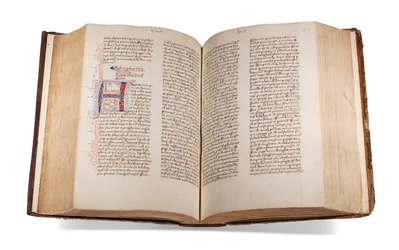 Bible, avec prologues, en latin, manuscrit décoré sur papier, Utrecht