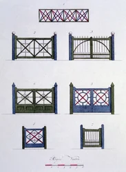 Dessins du Magazine of Garden Gems par G. van Laar, publié en 1802