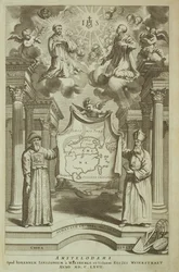 Frontispice de China Illustrated par Athanasius Kircher (1601-80) 1667