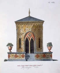 Décorations de jardin, du Magazine of Garden Gems par G. van Laar, publié en 1802