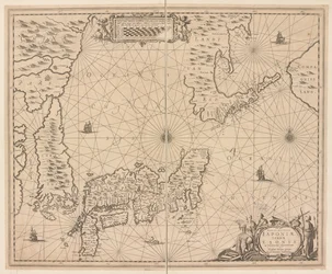 Carte du Japon, Nova et accurata Japoniae, Terrae Esonis ac Insularum adjacentium ex nivissima detectione descriptio