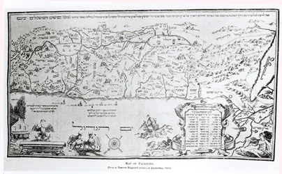 Carte de la Palestine, d
