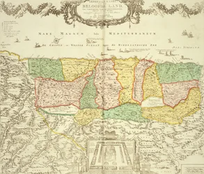 Carte de la Terre Sainte, pub. par Jan Barend Elwe, Amsterdam, 1742