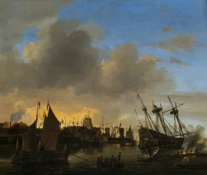 De nombreux navires dans un port néerlandais