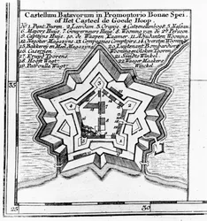 Plan du Château Batave, Cap de Bonne-Espérance vers 1803-1806