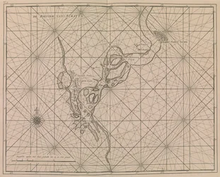 Approche fluviale de Surat, c.1726